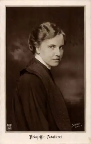 Ak Prinzessin Adalbert von Preußen, Adelheid von Sachsen Meiningen, Portrait, NPG 4900