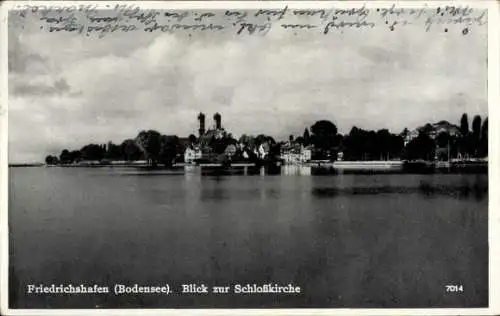 Ak Friedrichshafen am Bodensee, Blick zur Schlosskirche