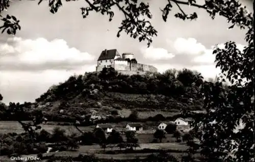 Ak Hering Otzberg im Odenwald, Veste Otzberg, Teilansicht Ort