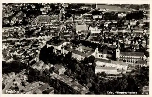 Ak Freising in Oberbayern, Innenstadt, Fliegeraufnahme