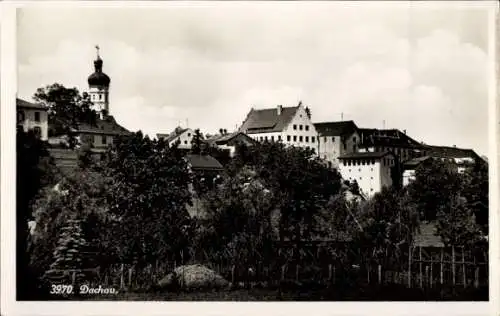 Ak Dachau in Oberbayern, Teilansicht, Turm