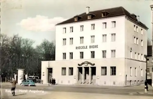 Ak Augsburg in Schwaben, Riegele-Hotel