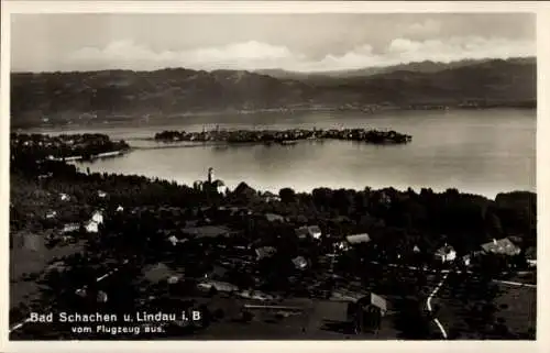 Ak Bad Schachen Lindau am Bodensee Schwaben, Fliegeraufnahme