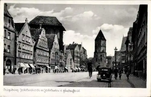 Ak Augsburg in Schwaben, Jakoberstraße, Jakobertor, Färberhaus