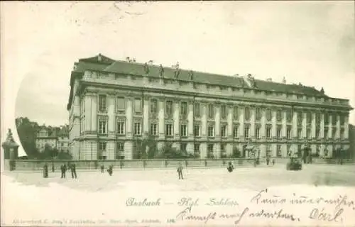 Ak Ansbach in Mittelfranken Bayern, Königliches Schloss