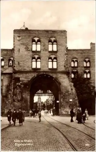 Ak Köln am Rhein, Partie am Eigelsteintor, Gleise