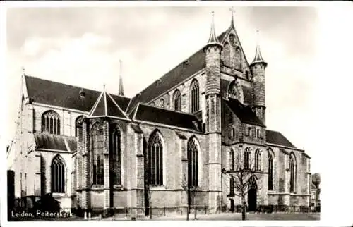 Ak Leiden Südholland Niederlande, Peterskirche