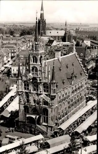 Ak Gouda Südholland Niederlande, Rathaus