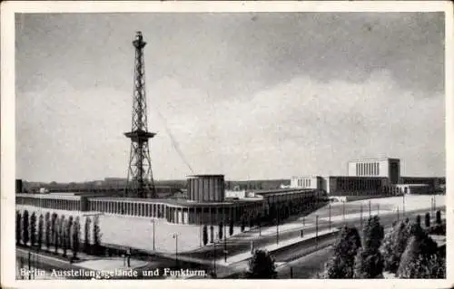 Ak Berlin Charlottenburg Westend, Ausstellungsgelände und Funkturm