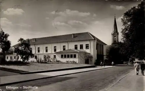 Ak Ettlingen in Baden, Stadthalle