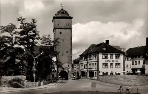 Ak Ochsenfurt am Main, Oberes Tor, Hotel Bären