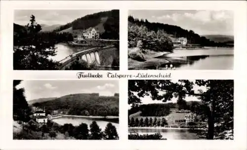 Ak Altroggenrahmede Altena in Westfalen, Fuelbecker Talsperre, Gasthaus