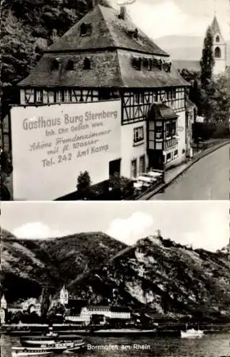 Ak Kamp Bornhofen Rhein, Gasthaus Burg Sternberg