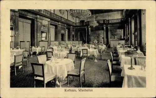 Ak Wiesbaden in Hessen, Kurhaus, Speiseraum