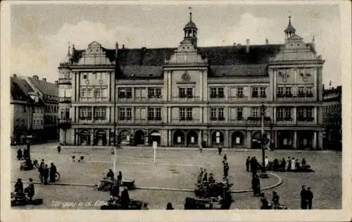 Ak Torgau an der Elbe, Rathaus