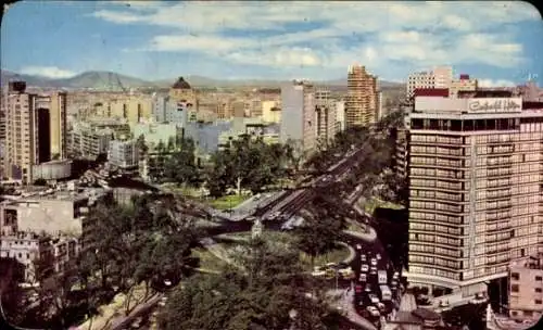 Ak Mexiko Stadt, Paseo de la Reforma, Hotel Plaza Vista Hermosa