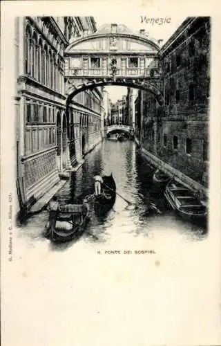 Ak Venezia Venedig Veneto, Ponte dei Sospiri