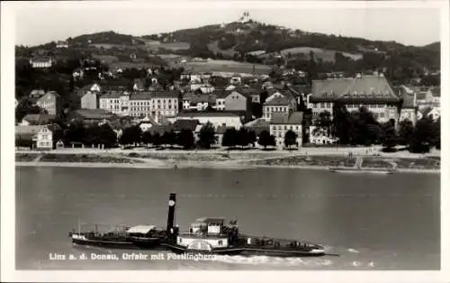 Ak Linz in Oberösterreich, Urfahr m. Pöstlingberg, Dampfer Jean Millot