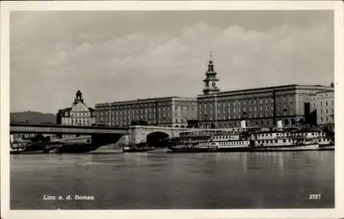 Ak Linz an der Donau Oberösterreich, Uferansicht