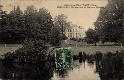 Ak Couterne Orne, Chateau de la Bermondière ou demeura Réaumur