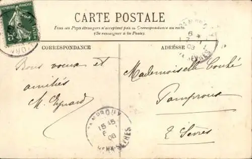 Ak Athis de l'Orne, Schule, Kirche