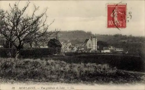 Ak Mortagne au Perche Orne, Gesamtansicht von Loisé aus