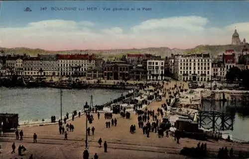 Ak Boulogne sur Mer Pas de Calais, Brücke