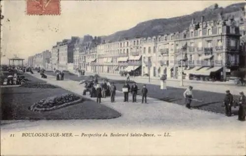 Ak Boulogne sur Mer Pas de Calais, Boulevard Sainte-Beuve
