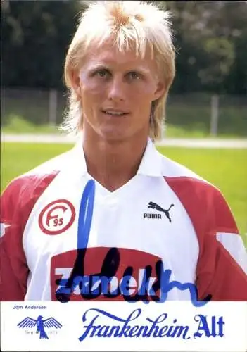 Autogrammkarte Fußball, Jörn Andersen, Fortuna Düsseldorf