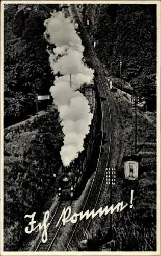 Ak Ich komme, Deutsche Eisenbahn, Dampflokomotive
