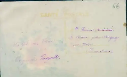 Zelluloid Ak Glückwunsch Neujahr, Blumen, Kitsch