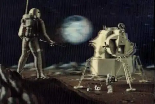3 D Ak Lunar Module, Mondlandefähre, Astronauten, Erde