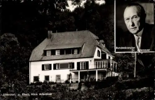 Ak Rhöndorf Bad Honnef am Rhein, Haus Konrad Adenauer, Bundeskanzler