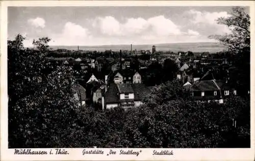 Ak Mühlhausen in Thüringen, Panorama, Gaststätte der Stadtberg