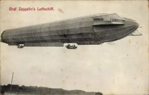 Ak Graf Zeppelin's Luftschiff