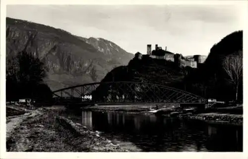 Ak Bozen Bolzano Südtirol, Castel Firmiano, Brücke