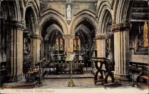 Ak Roslin Schottland, Roslin Chapel, The Chancel