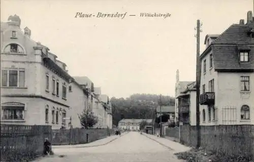 Ak Plaue Bernsdorf Flöha in Sachsen, Wilischstraße