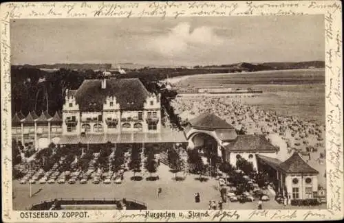 Ak Sopot Gdańsk Zoppot Danzig, Kurgarten, Strand