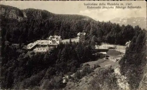 Ak Mendola Mendel Mendelpass Südtirol, Funicolare, Ristorante Stazione Albergo Bellavista