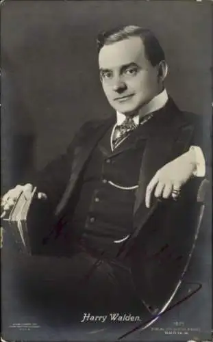 Ak Schauspieler Harry Walden, Portrait, Autogramm