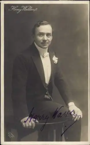 Ak Schauspieler Harry Walden, Portrait, Autogramm