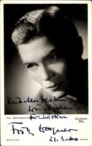 Ak Schauspieler Fritz Wagner, Constantin Film, Autogramm