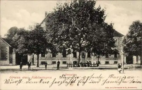 Ak Schöningen am Elm, Burgplatz