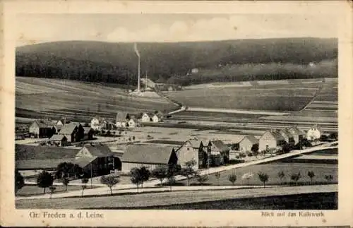 Ak Groß Freden Leine Niedersachsen, Panorama, Kalkwerk