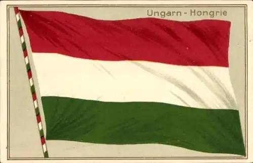 Präge Ak Ungarn, Landesflagge