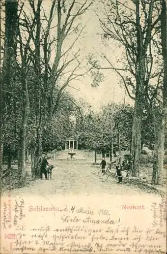 Ak Schleswig an der Schlei, Neuwerk, Husar mit Fahrrad