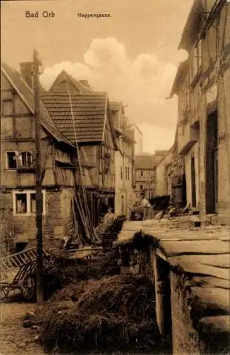 Ak Bad Orb im Spessart Hessen, Heppengasse