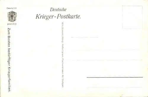 Ak König Wilhelm II von Württemberg, Königin Charlotte, Deutsches Krieger Gebet