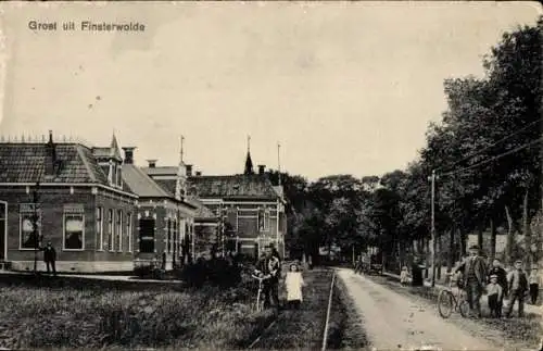 Ak Finsterwolde Groningen, Straßenpartie